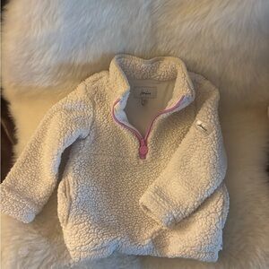 Joules Cream Sherpa Kids Hoodie